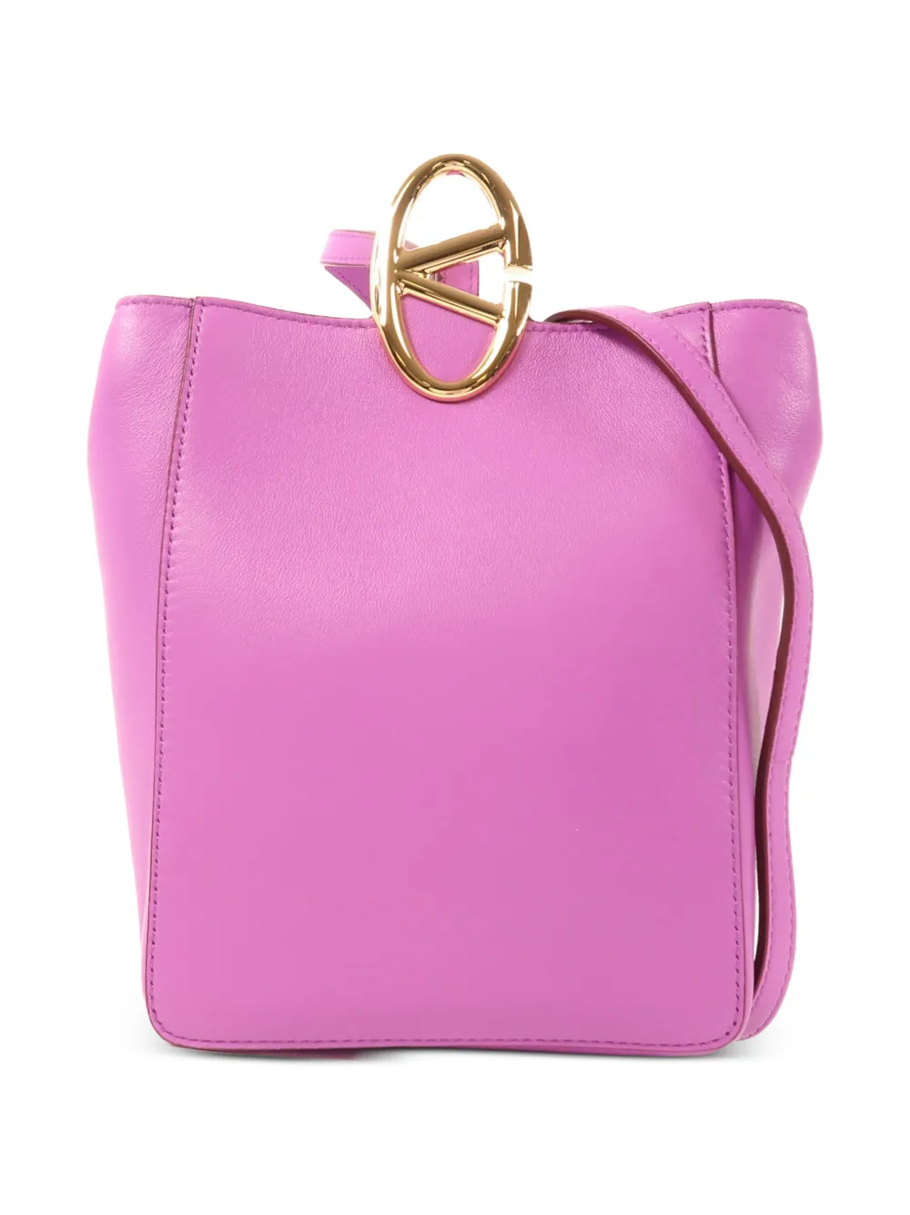 Valentino Garavani Pre-Owned VLogo leather shoulder bag - Viola
