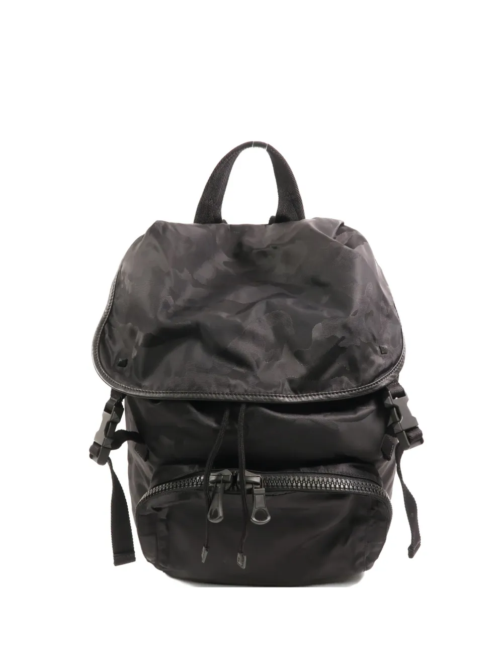 Valentino Garavani Pre-Owned camouflage-print buckle-fastening backpack - Nero