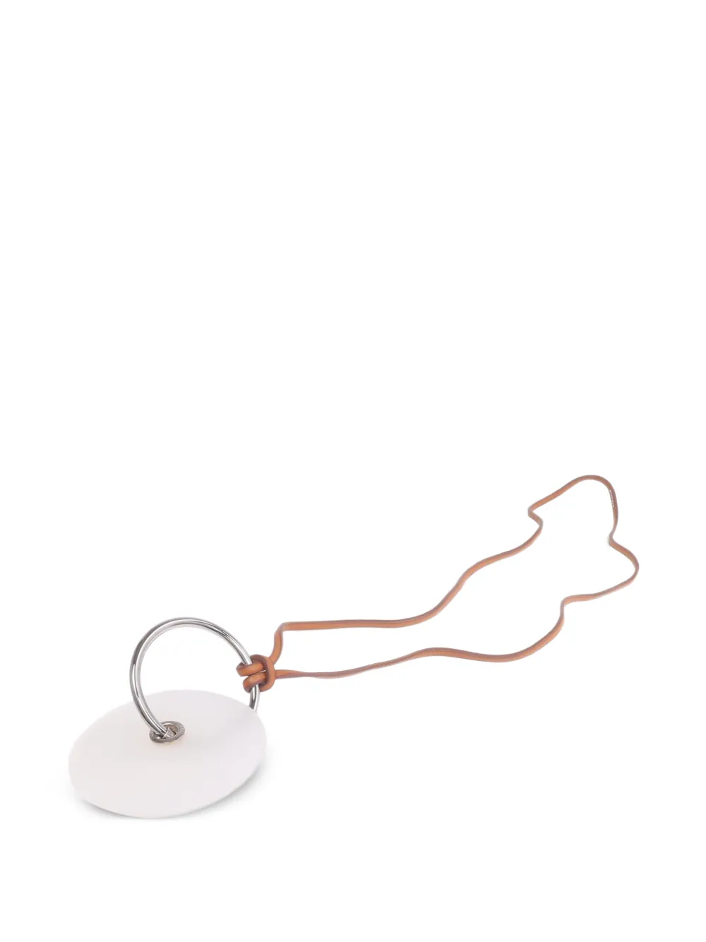 Hermès Pre-Owned crystal and leather necklace - Marrone