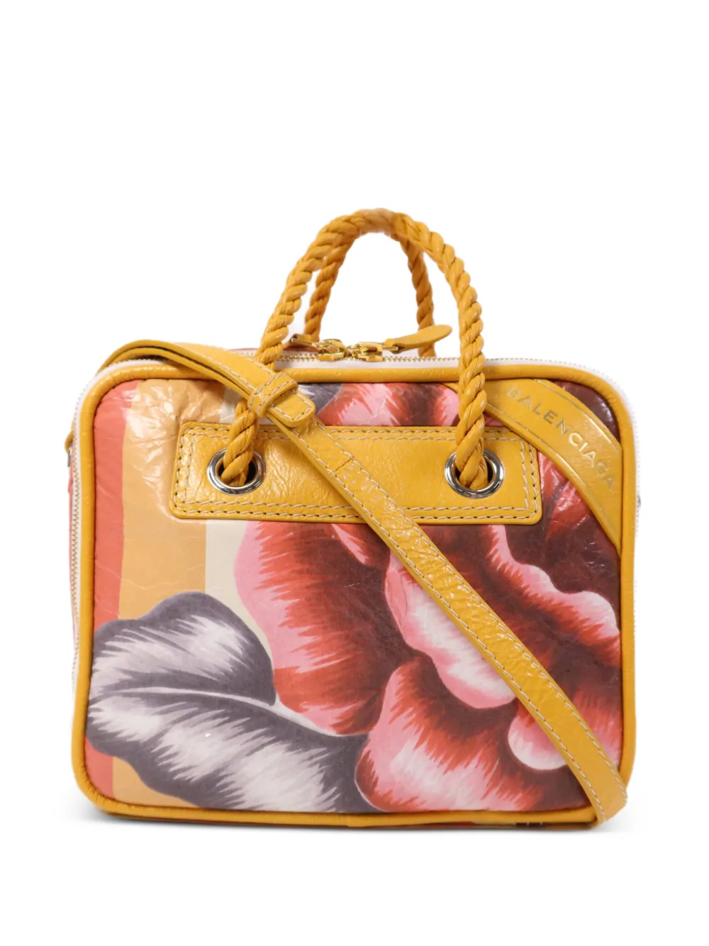Balenciaga Pre-Owned Floral Blanket messenger bag - Rosso
