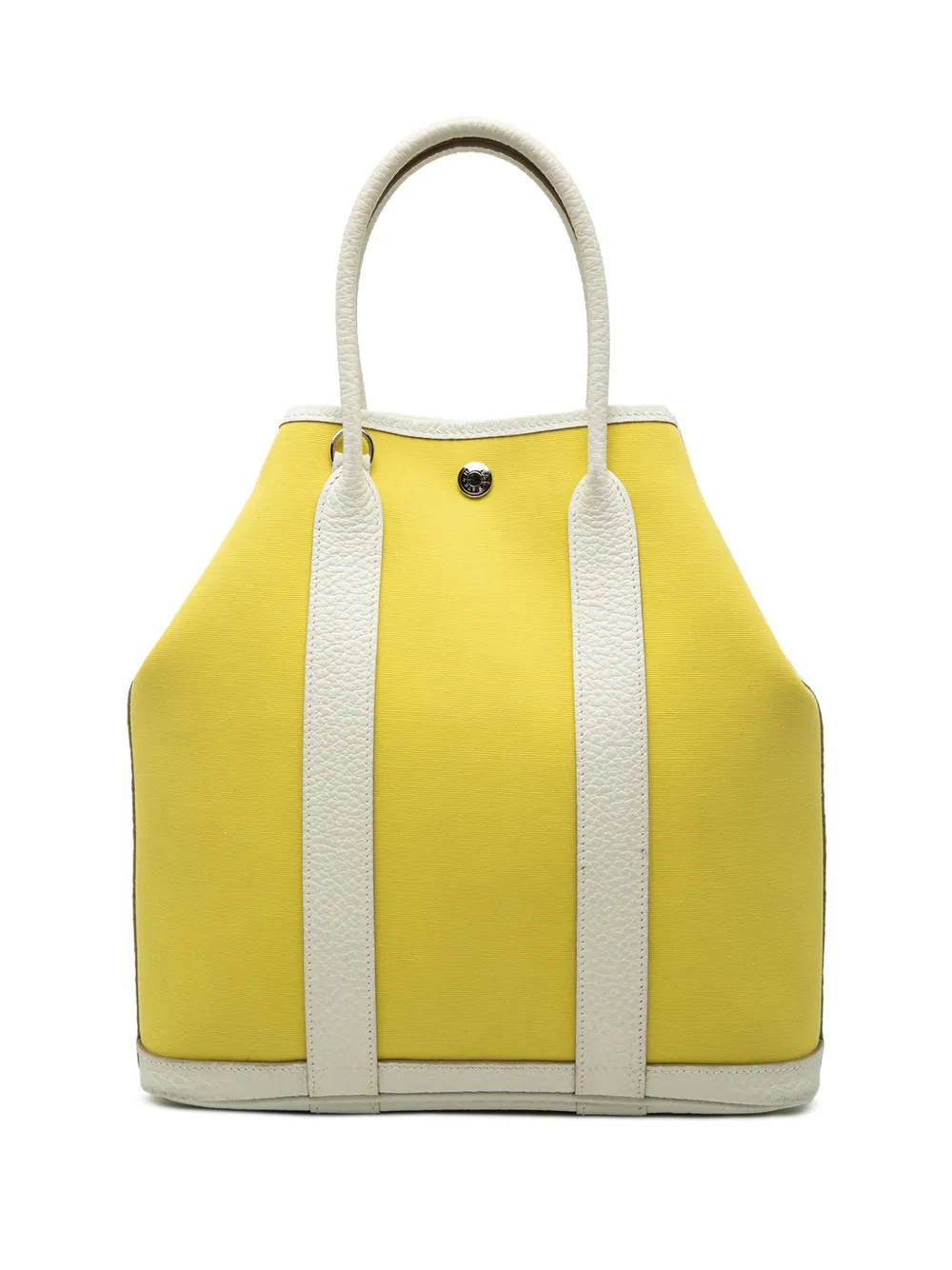 Hermès Pre-Owned 2020 Toile and Negonda Garden File 28 satchel - Giallo