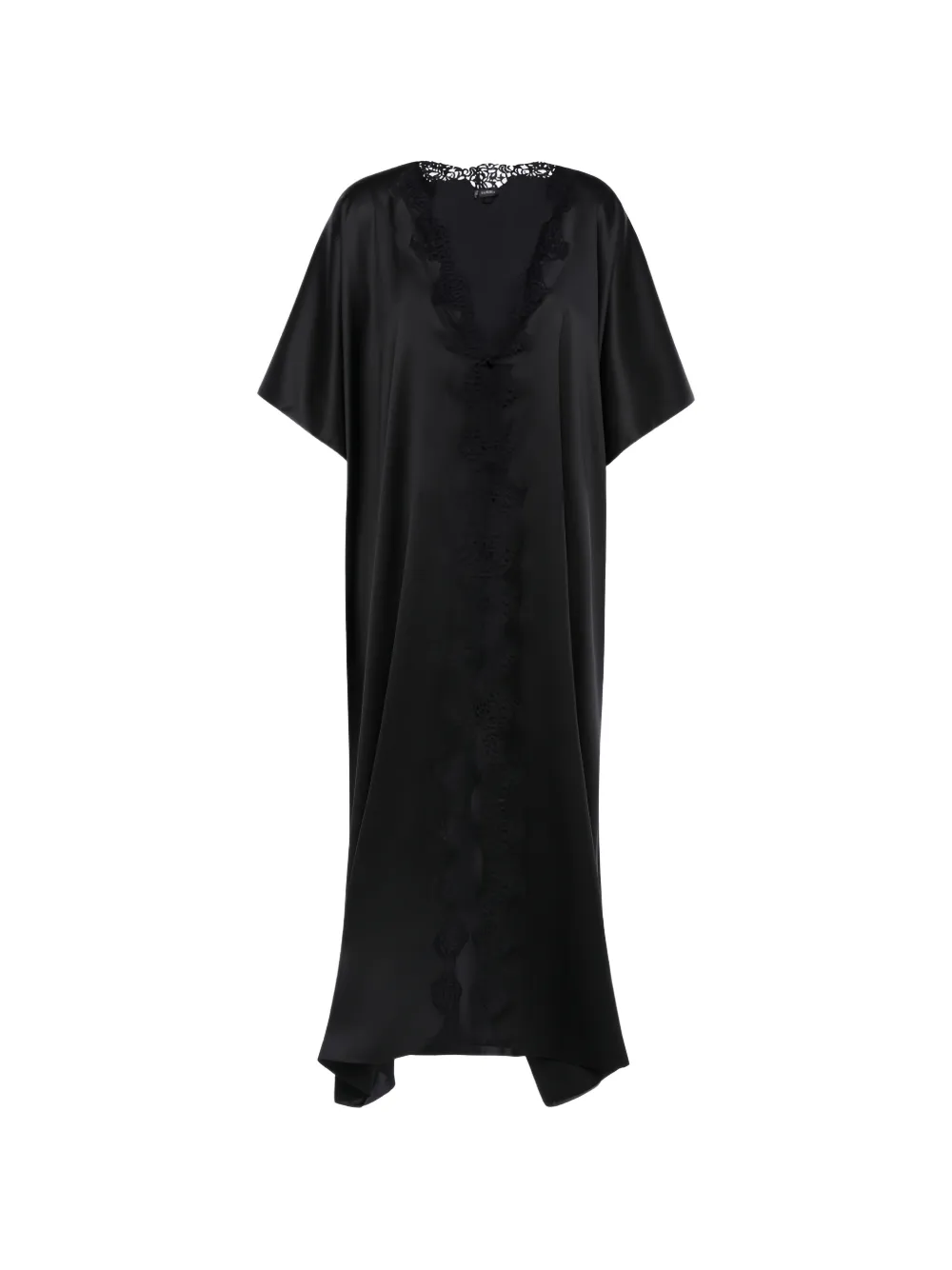 La Perla lace-trim dressing gown - Schwarz