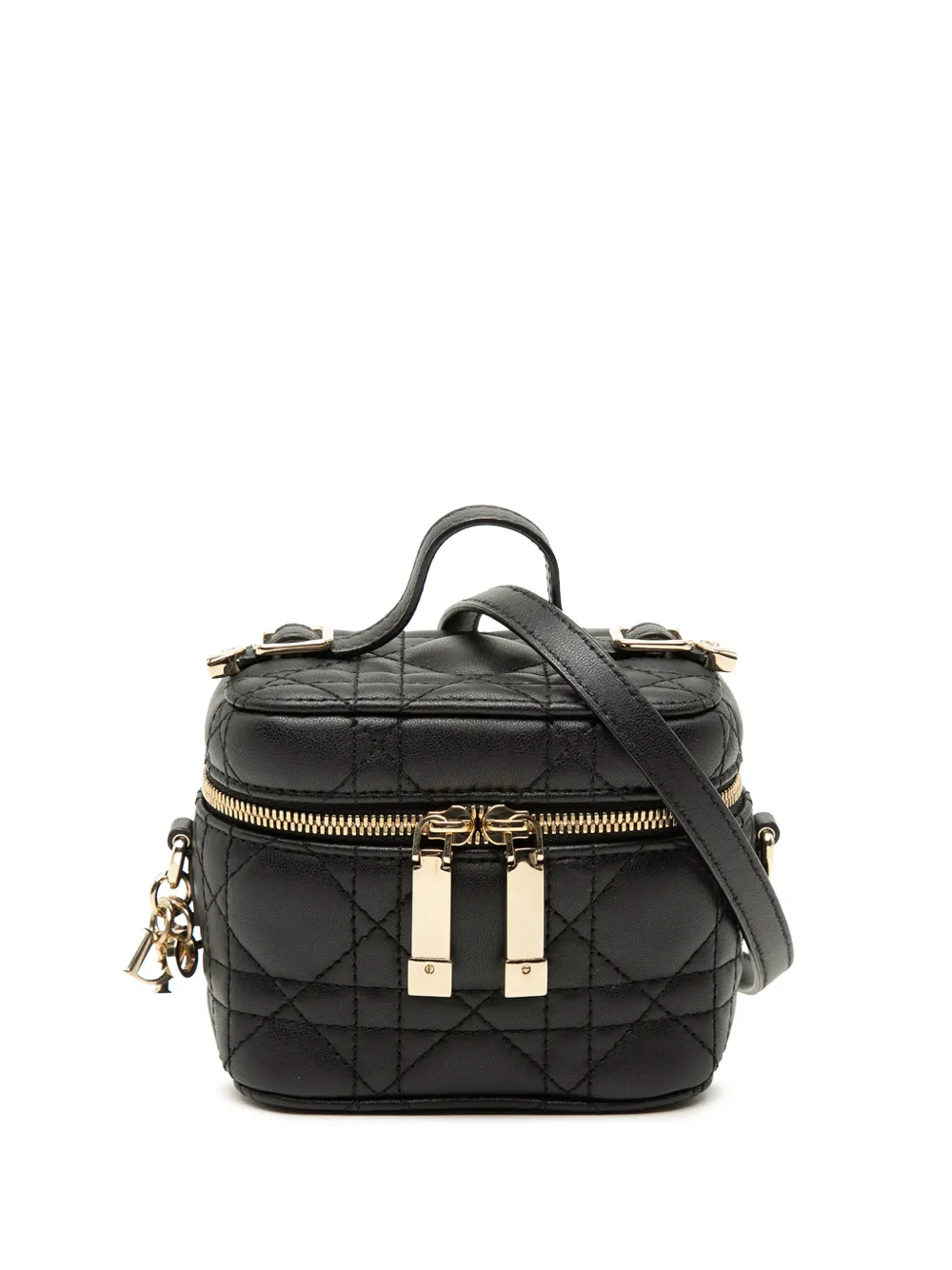Christian Dior Pre-Owned 2020-2026 Micro Lambskin Cannage Lady Dior Case vanity bag - Nero