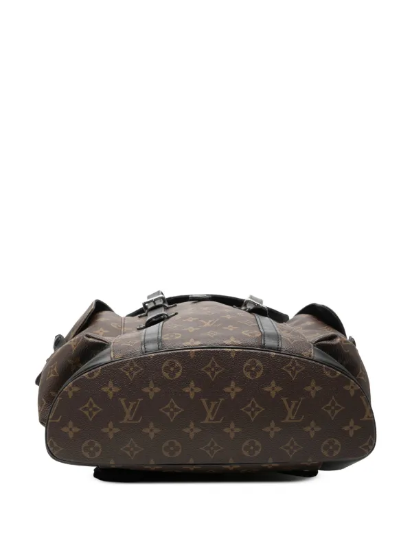 Cris様 Louis Vuitton ボストンバッグ ダークブラウン Louis Vuitton Pre-Owned 2017 Monogram Macassar Christopher MM