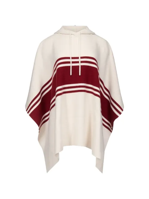 TWP poncho con hoodie y motivo de rayas