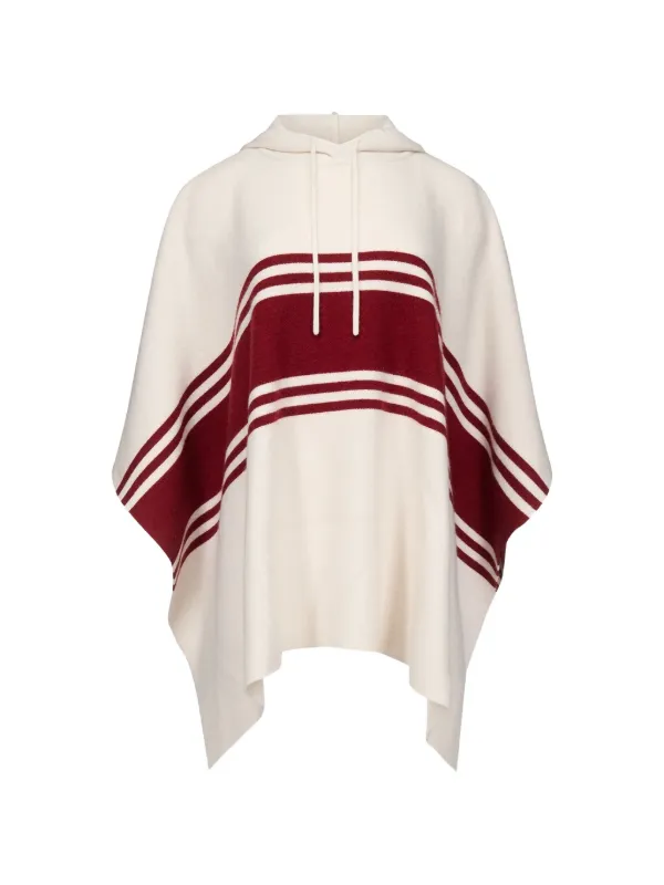 Twp Striped Hoodie Poncho in Neutrals
