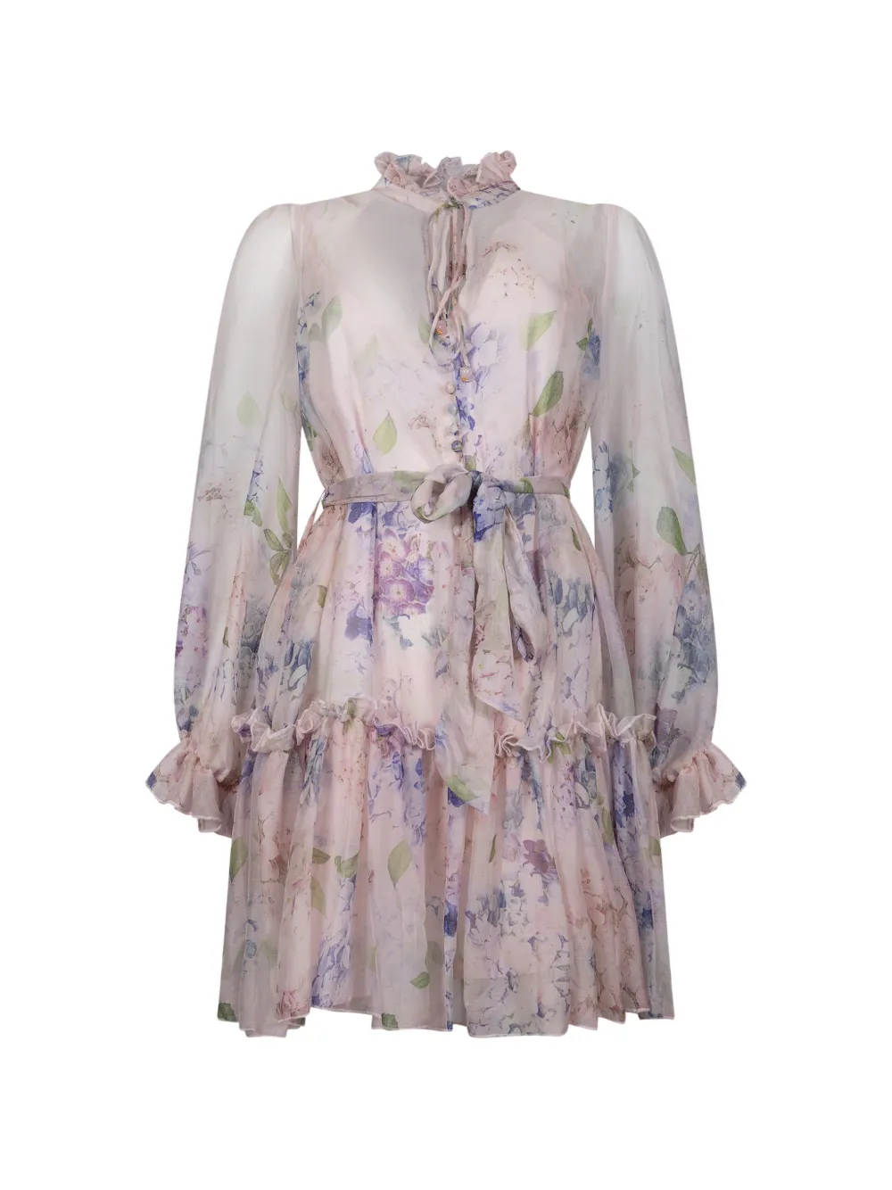 Paris Ruffle Dress Giovanni Paris floral-print Ruffled Dress | Pink | FARFETCH