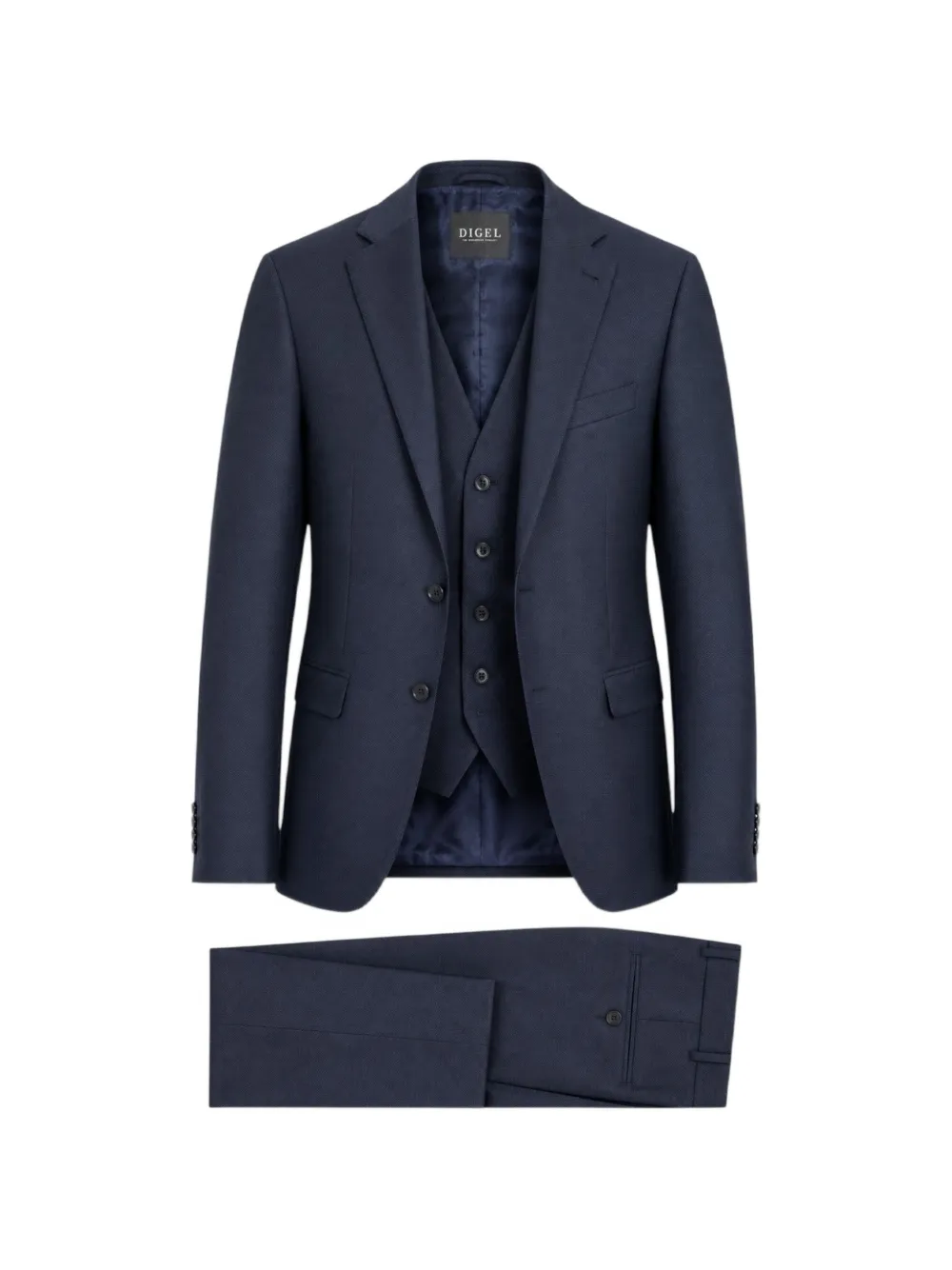 Digel three-piece single-breasted suit - Blu