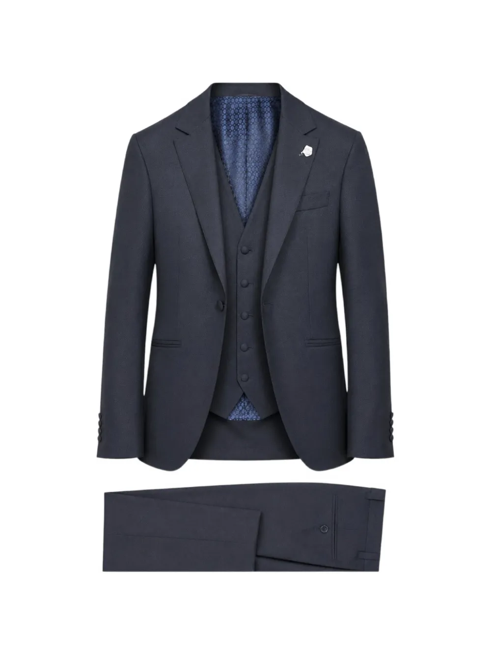 RAMON SANJURJO three-piece single-breasted suit - Blu
