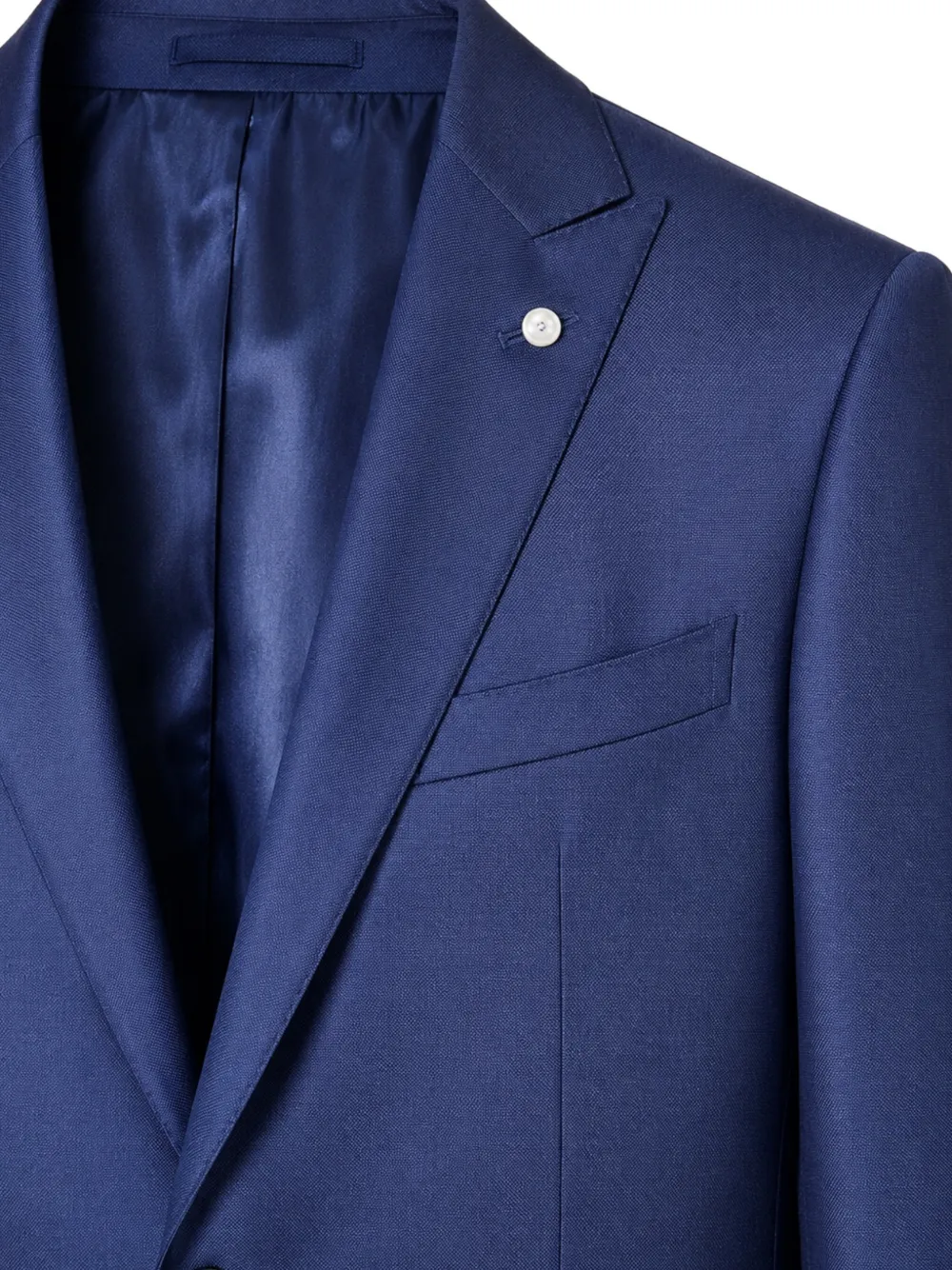 LUIGI BIANCHI MANTOVA Pak met enkele rij knopen Blauw