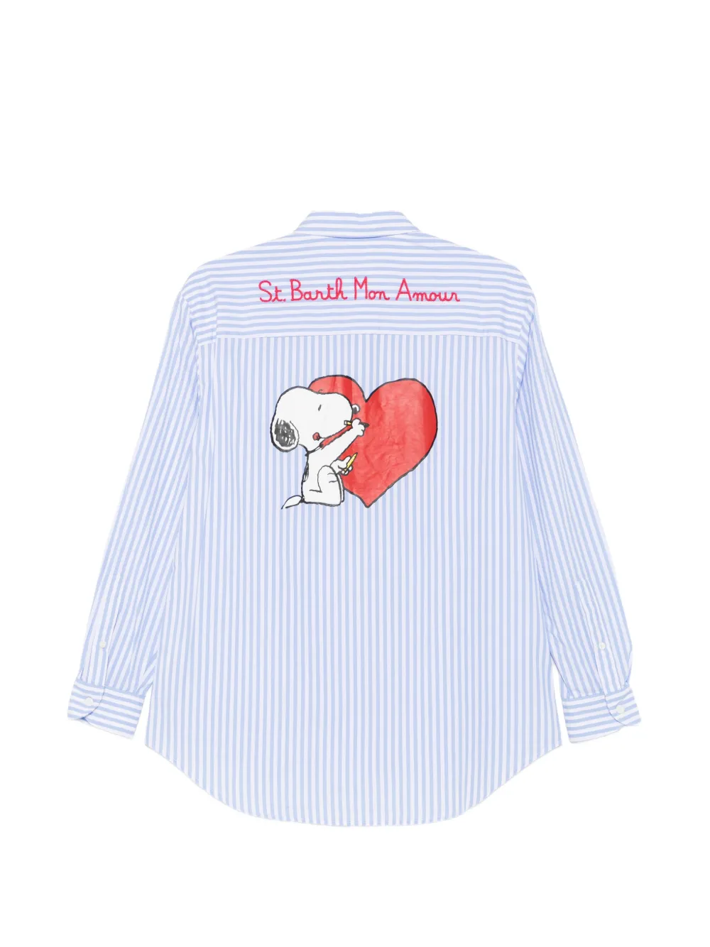 MC2 Saint Barth x Snoopy Peanuts gestreepte blouse met grafische print Blauw