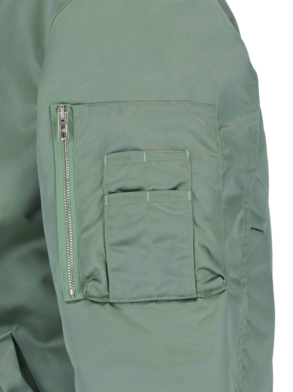 Alexander Wang Bomberjack met cargo zak en hals met trekkoord Groen