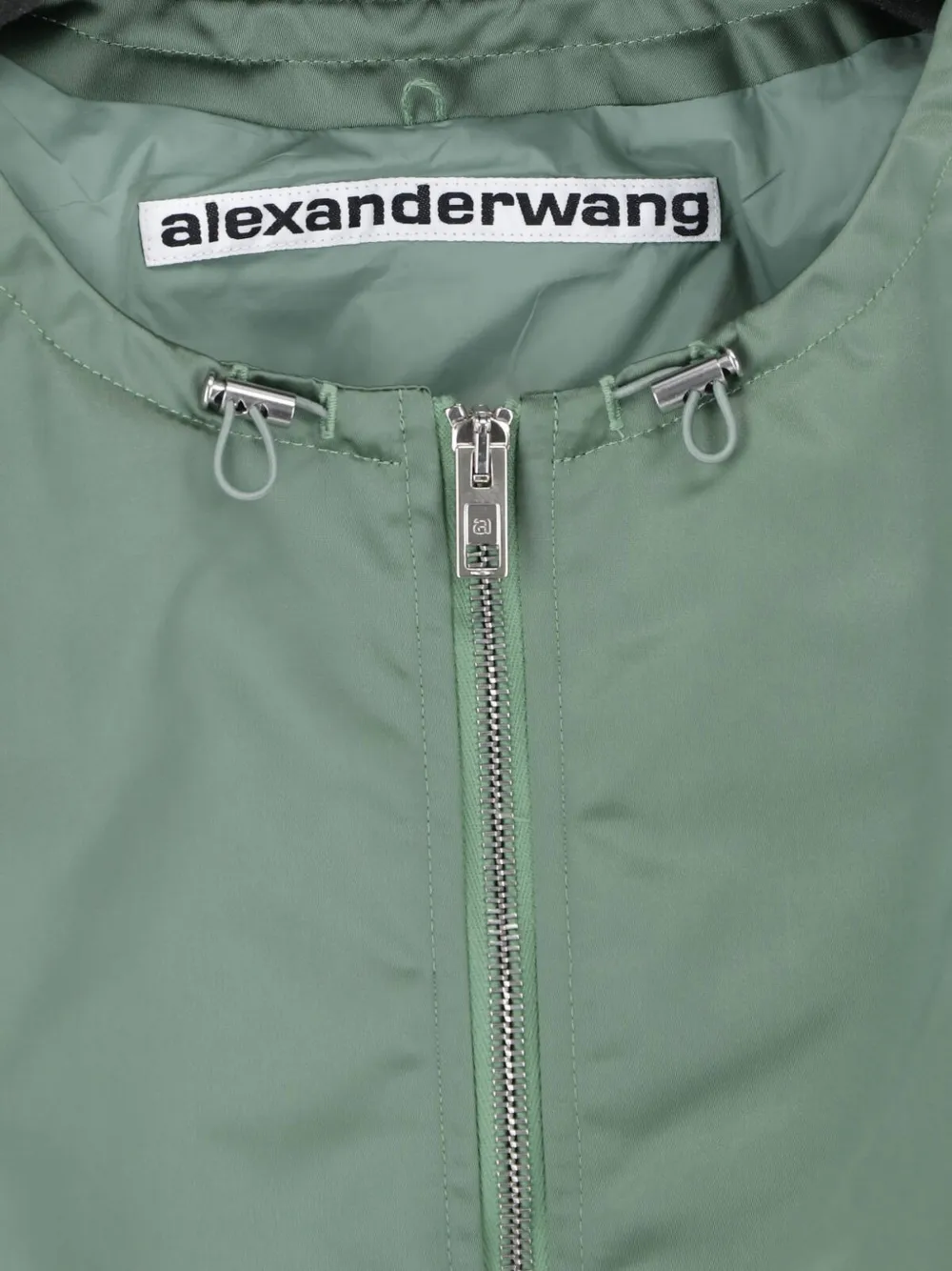 Alexander Wang Bomberjack met cargo zak en hals met trekkoord Groen