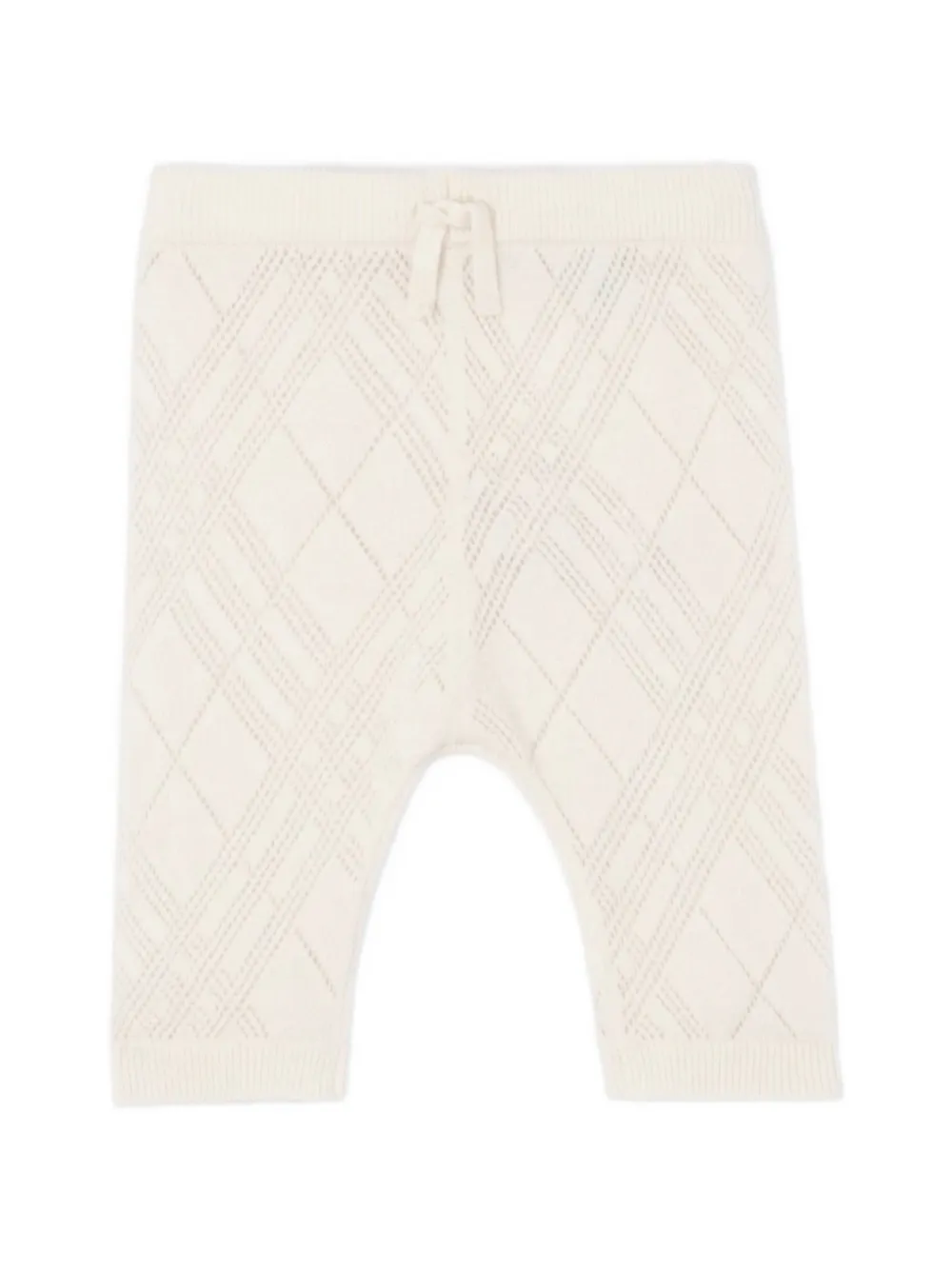 Burberry Kids Gebreide kasjmier broekenset Beige
