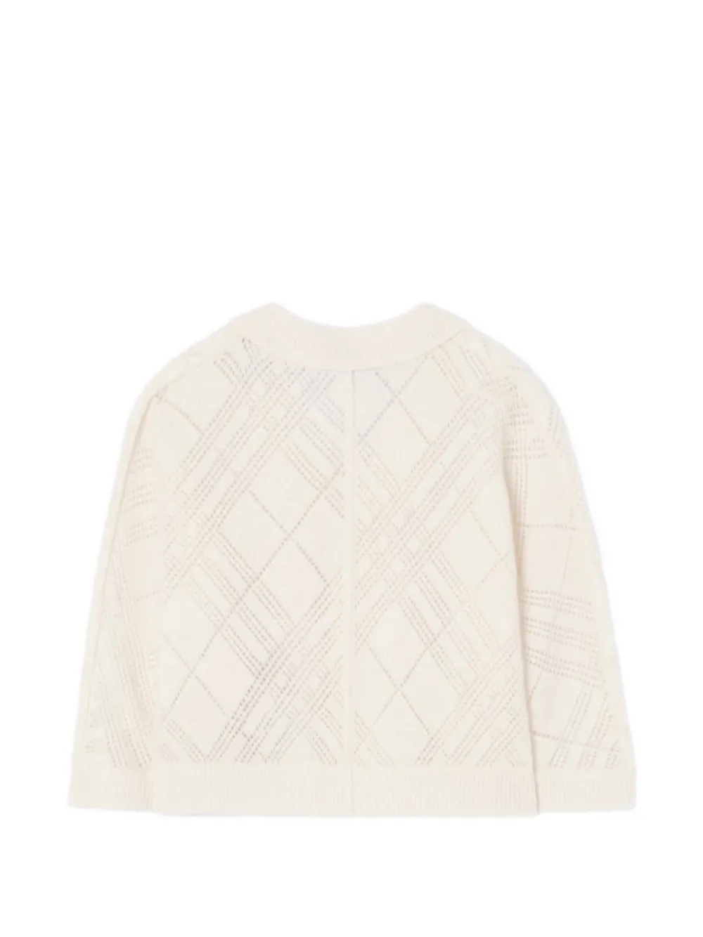 Burberry Kids Gebreide kasjmier broekenset Beige