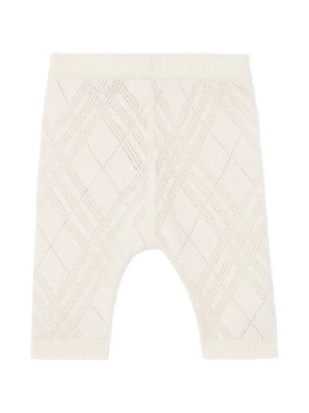 Burberry Kids Gebreide kasjmier broekenset Beige