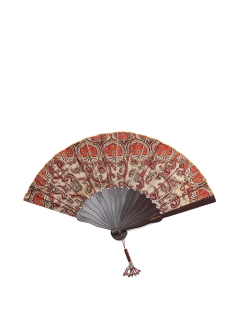 MALIPARMI Sunset Paisley bead-embroidered fan
