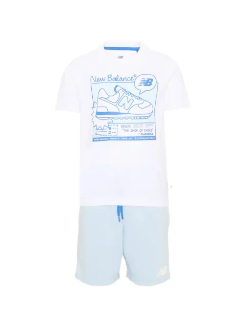 New Balance Kids træningsdragt med grafisk tryk