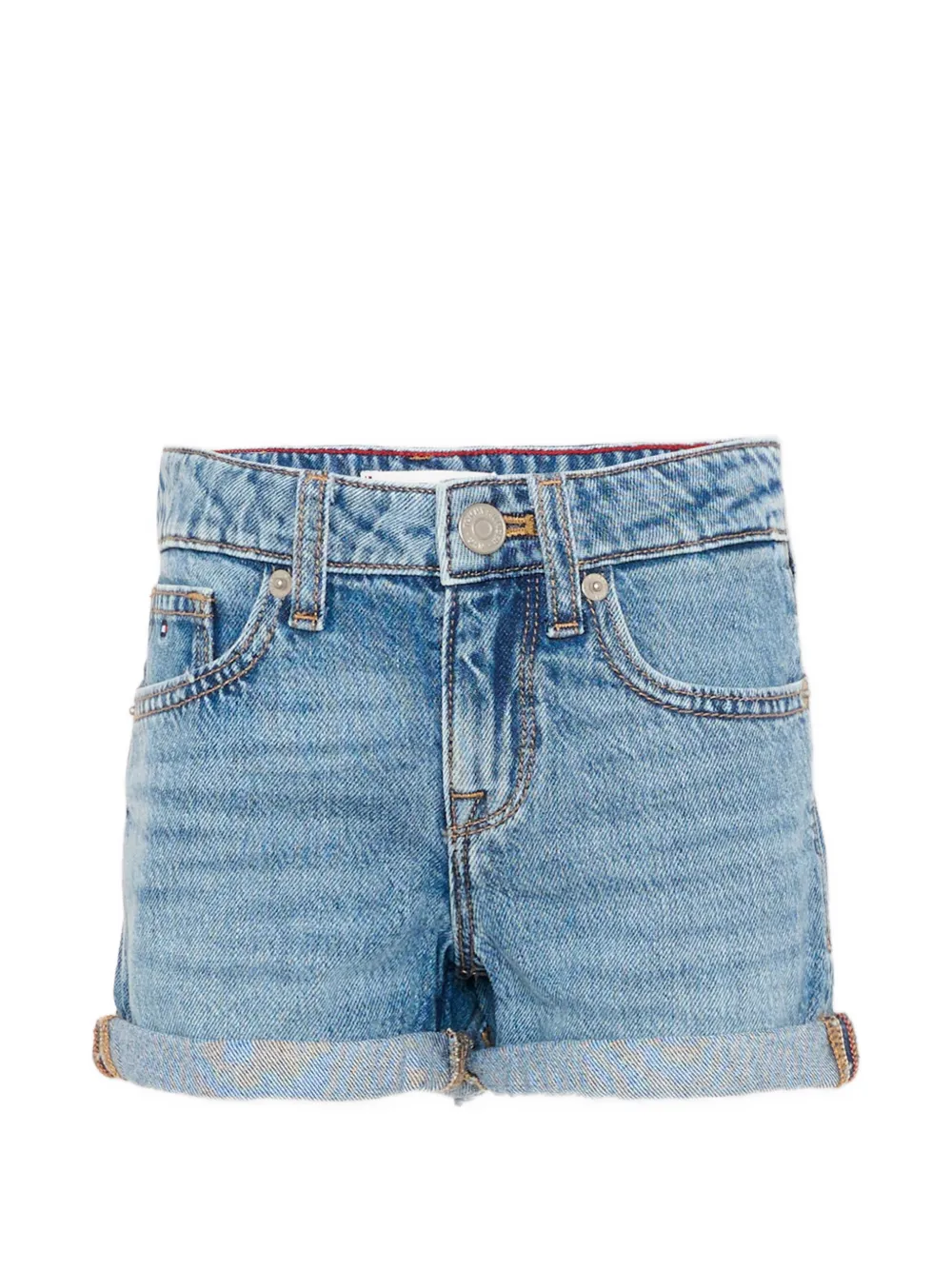 Tommy Hilfiger Junior rolled-hem denim shorts - Blu