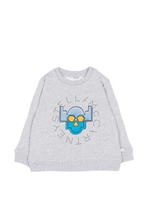 Stella McCartney Kids robot-print cotton sweater
