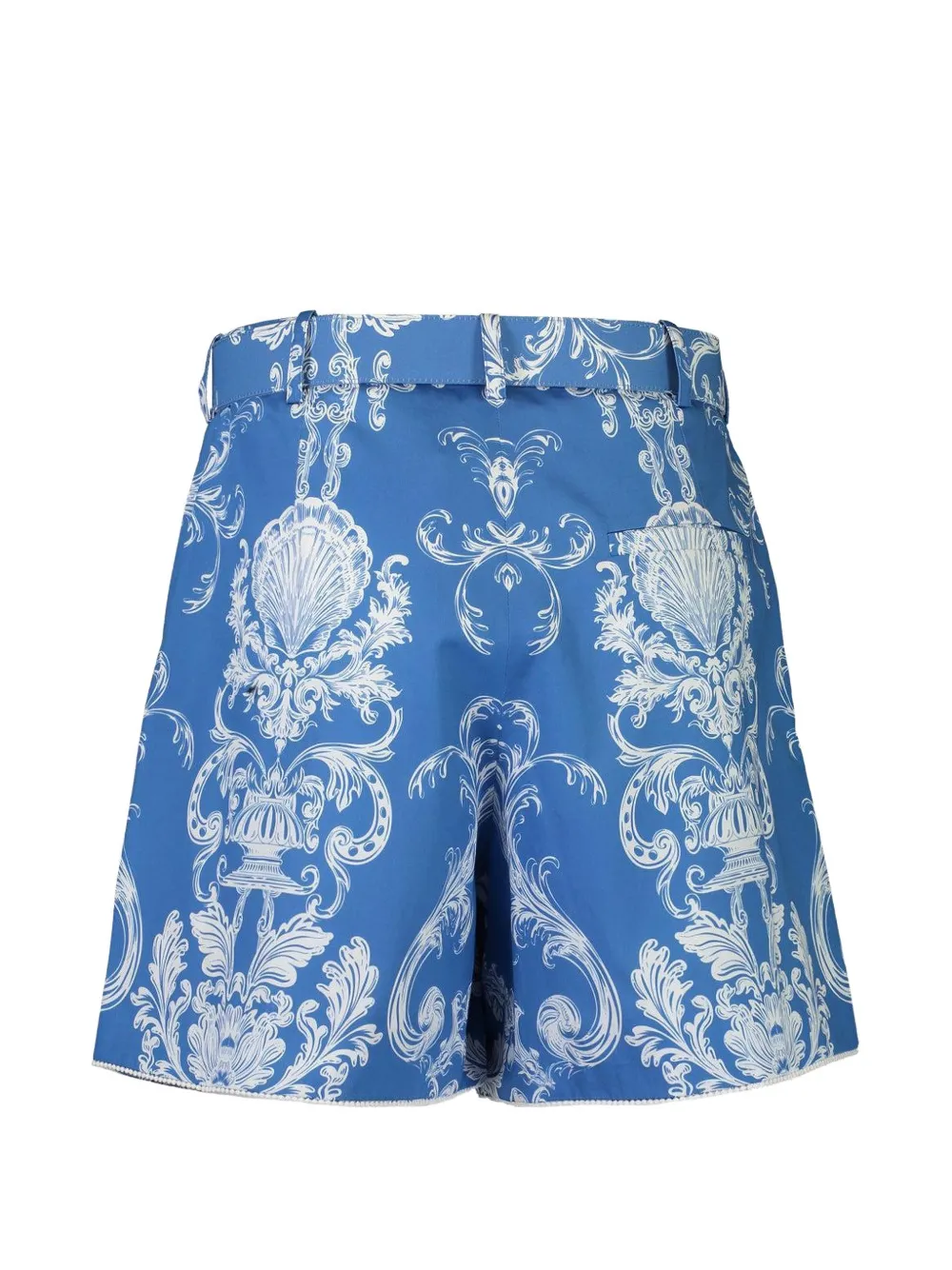 Borgo de Nor Gwen Barocco-print Shorts in Blue, view 5