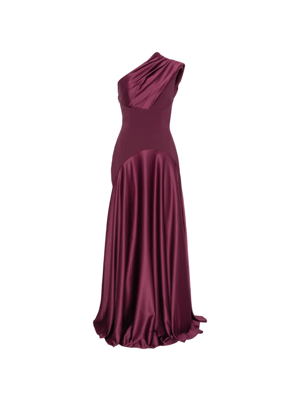 Solace London one-shoulder draped maxi dress | Purple | Image 1
