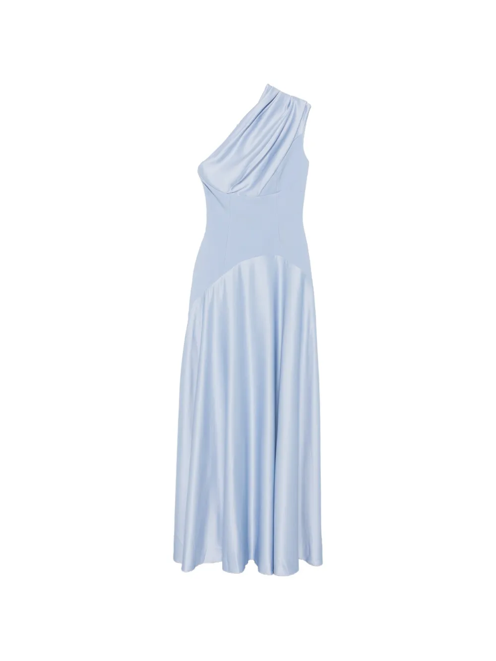 Solace London one-shoulder draped maxi dress - Blue