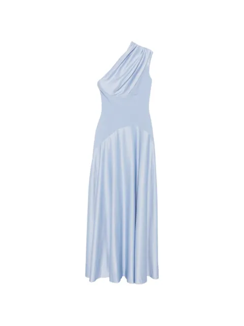 Solace London one-shoulder draped maxi dress