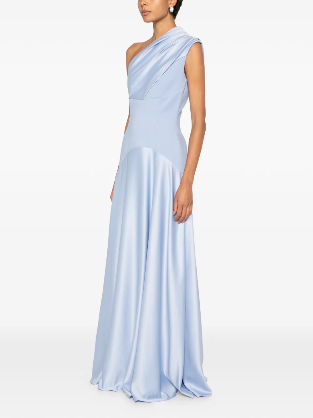 Solace London Gabriela asymmetrische maxi-jurk Blauw