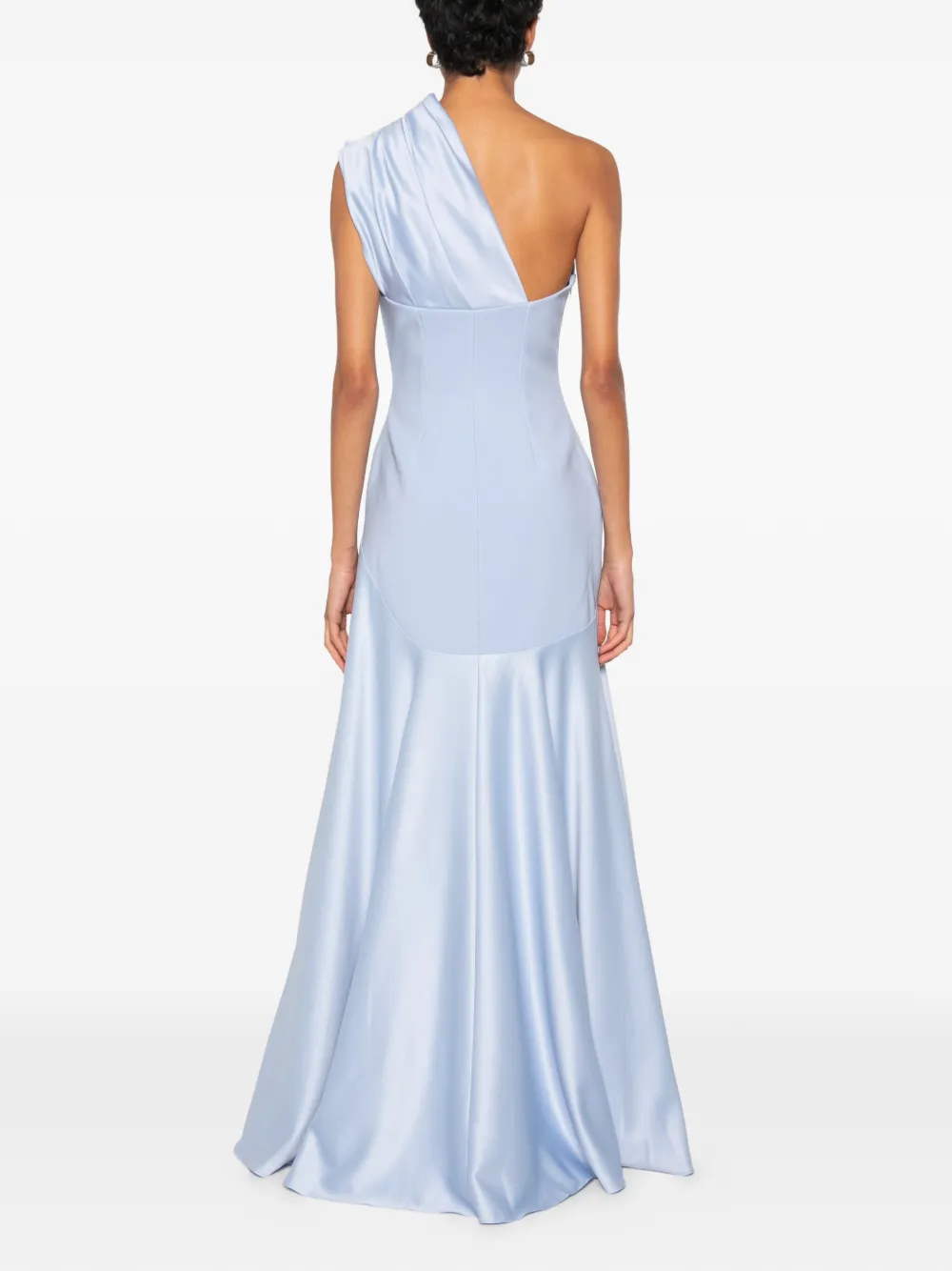 Solace London Gabriela asymmetrische maxi-jurk Blauw