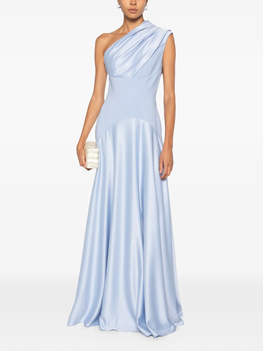 Solace London Gabriela asymmetrische maxi-jurk Blauw