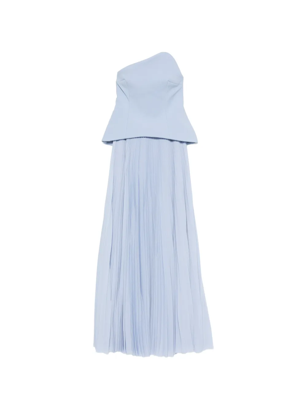 Solace London Britt strapless pleated maxi dress - Blu