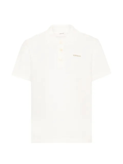 Versace Kids logo-embroidered polo shirt