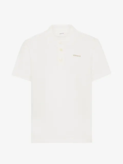 Versace Kids logo-embroidered polo shirt
