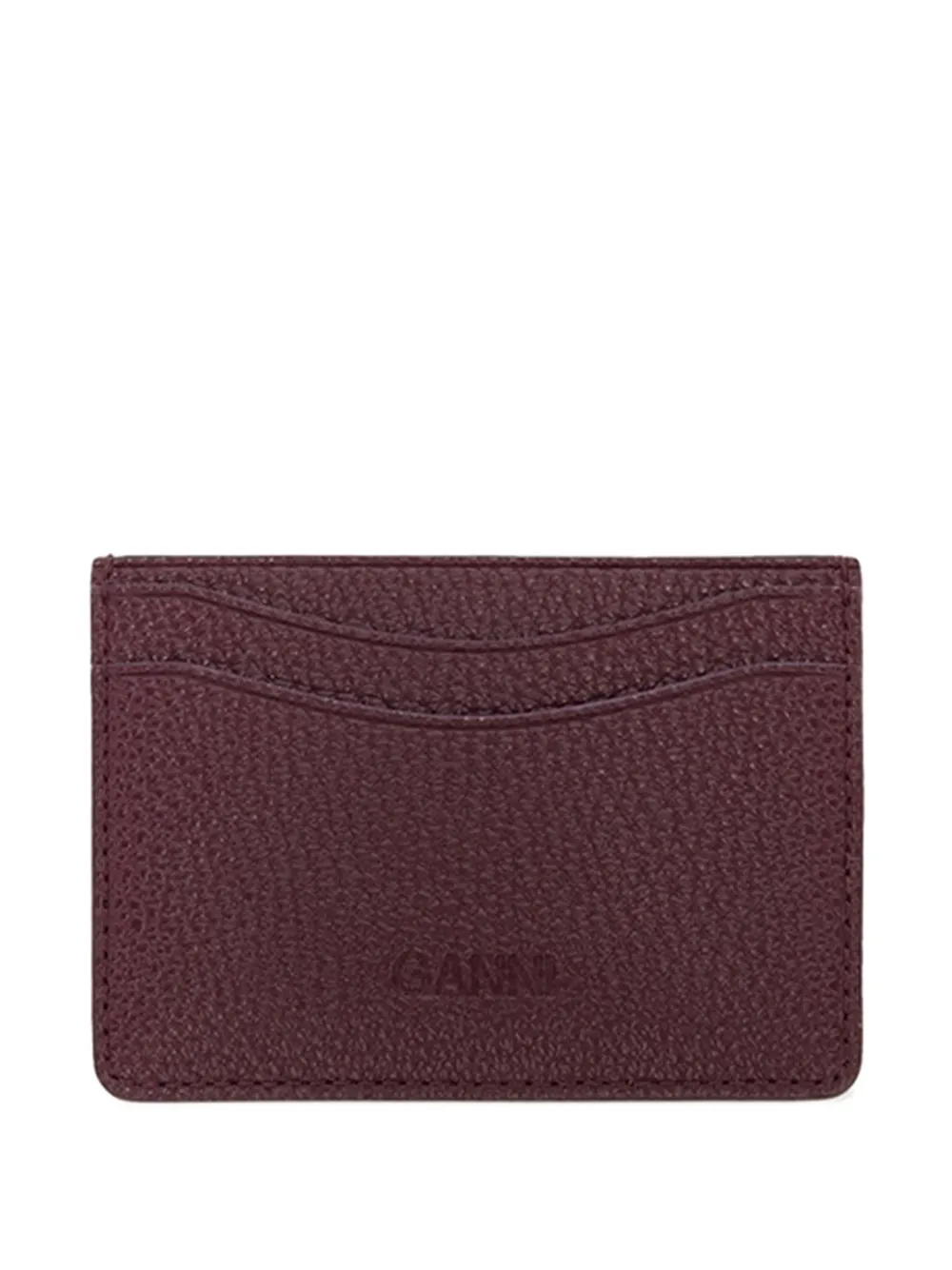 GANNI Bou logo-plaque cardholder - Violett