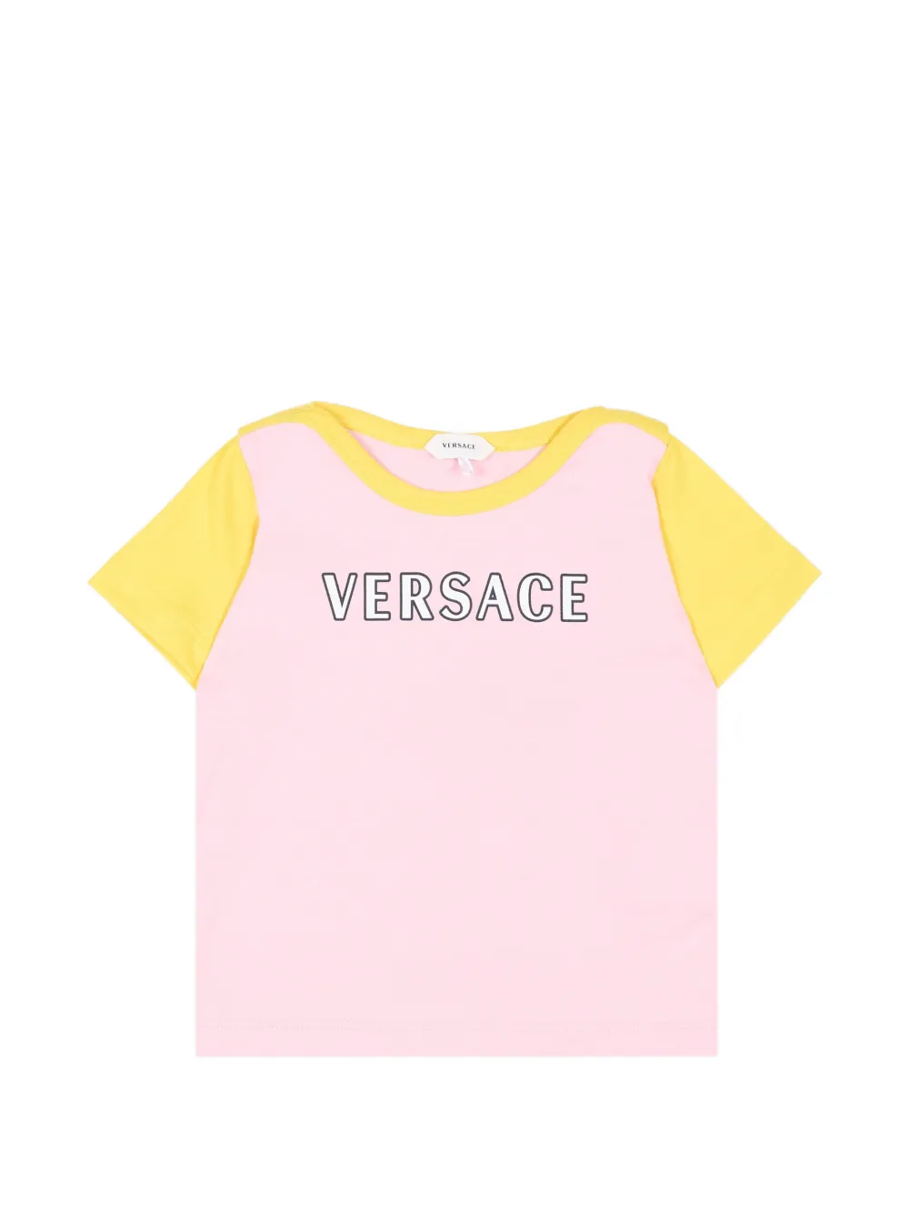 Versace Kids logo-print short-sleeve T-shirt - Rosa
