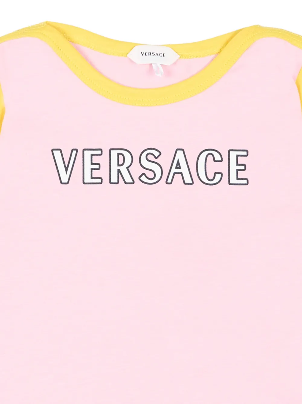 Versace Kids T-shirt met logoprint Roze
