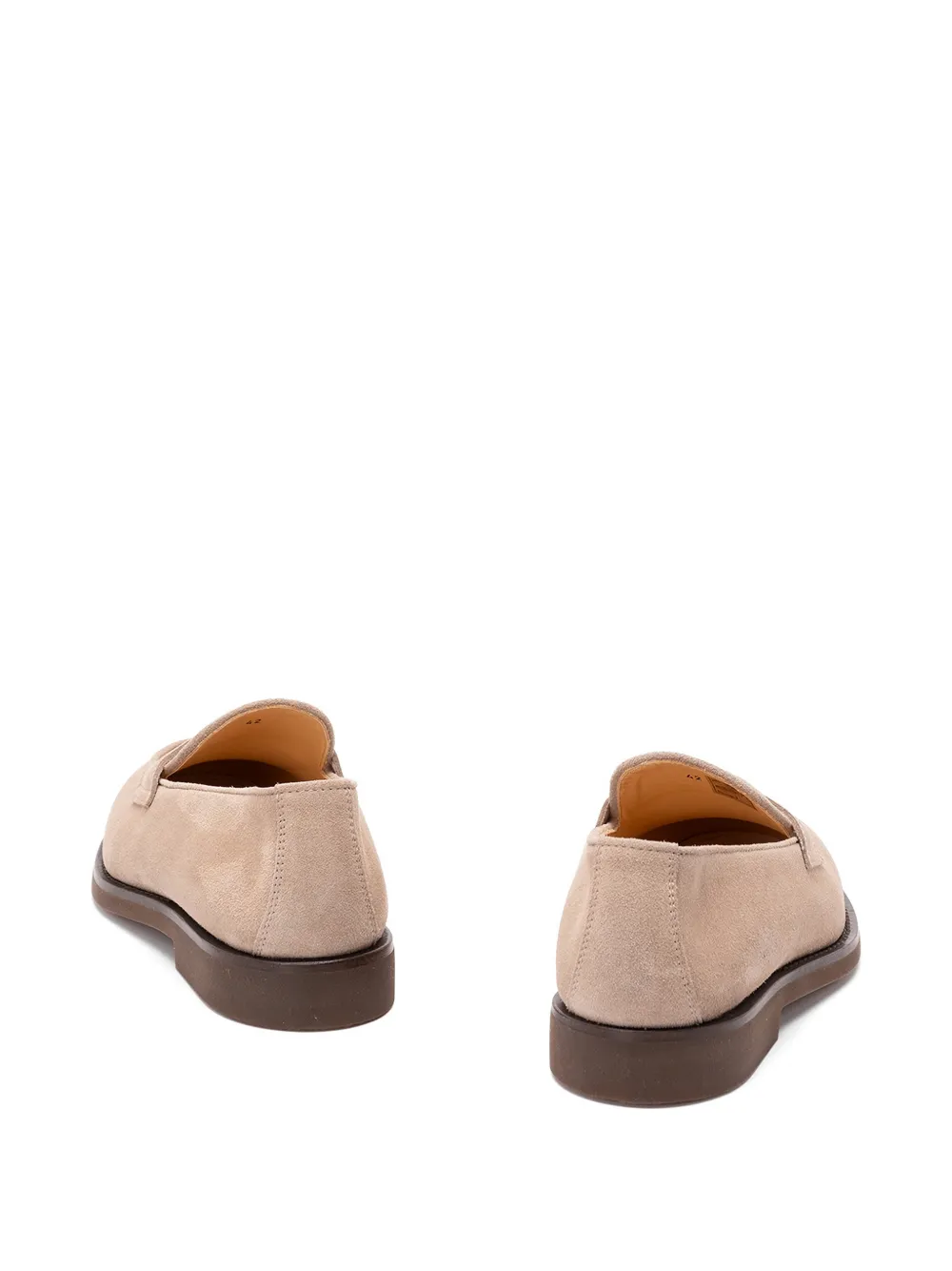 Brunello Cucinelli penny-slot suede loafers Beige