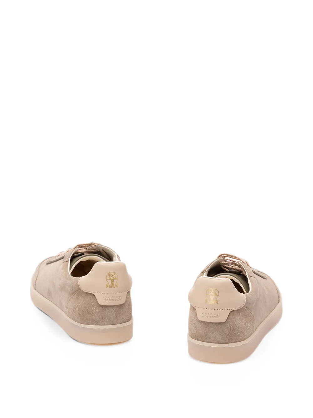 Brunello Cucinelli suede panelled sneakers Beige