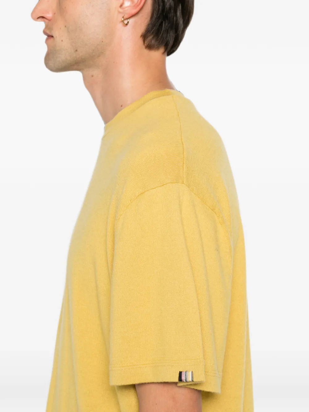extreme cashmere Rik T-shirt met ronde hals Geel