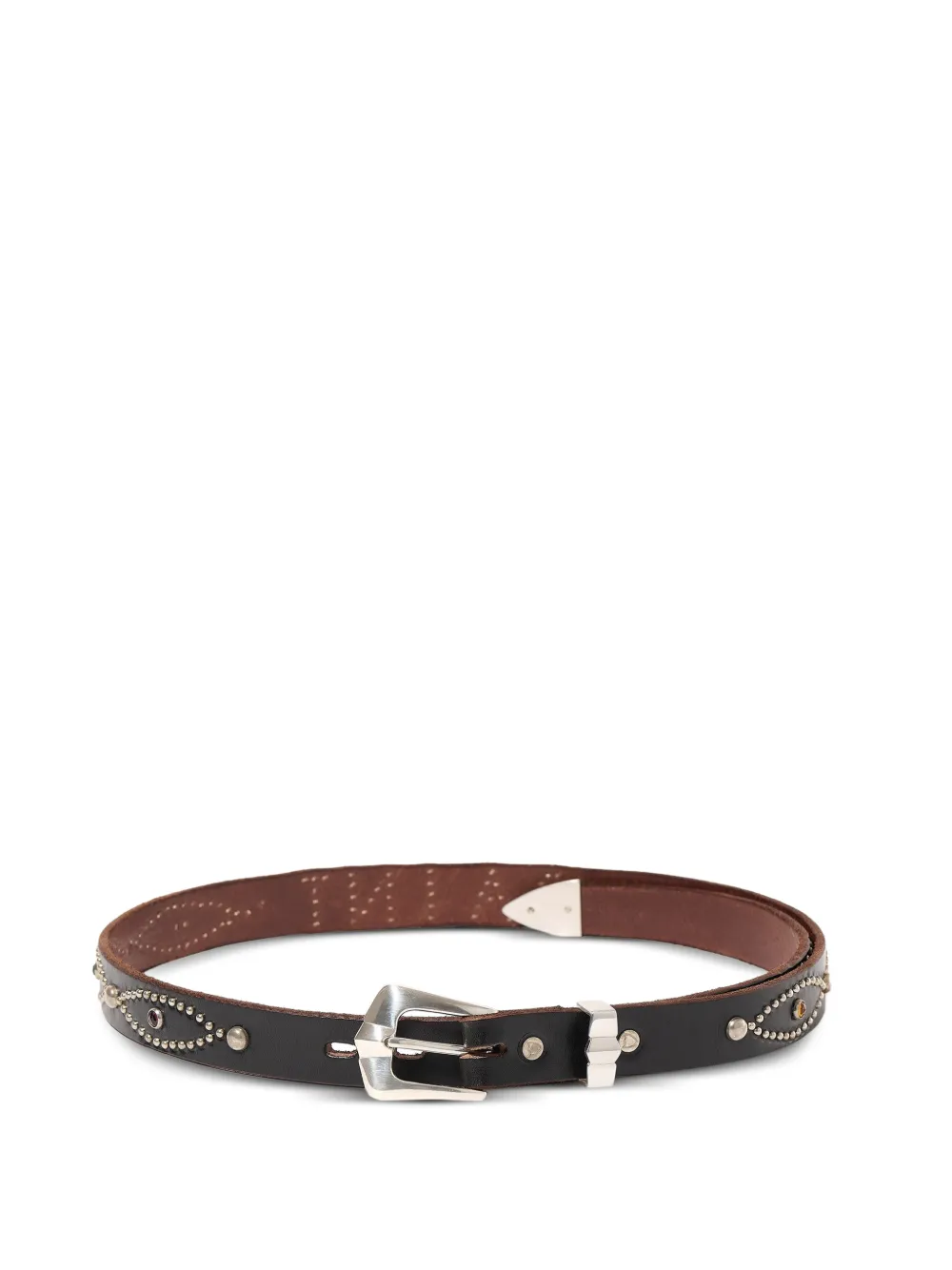 SAINT MXXXXXX HTC Narrow stud-embellished belt - Schwarz