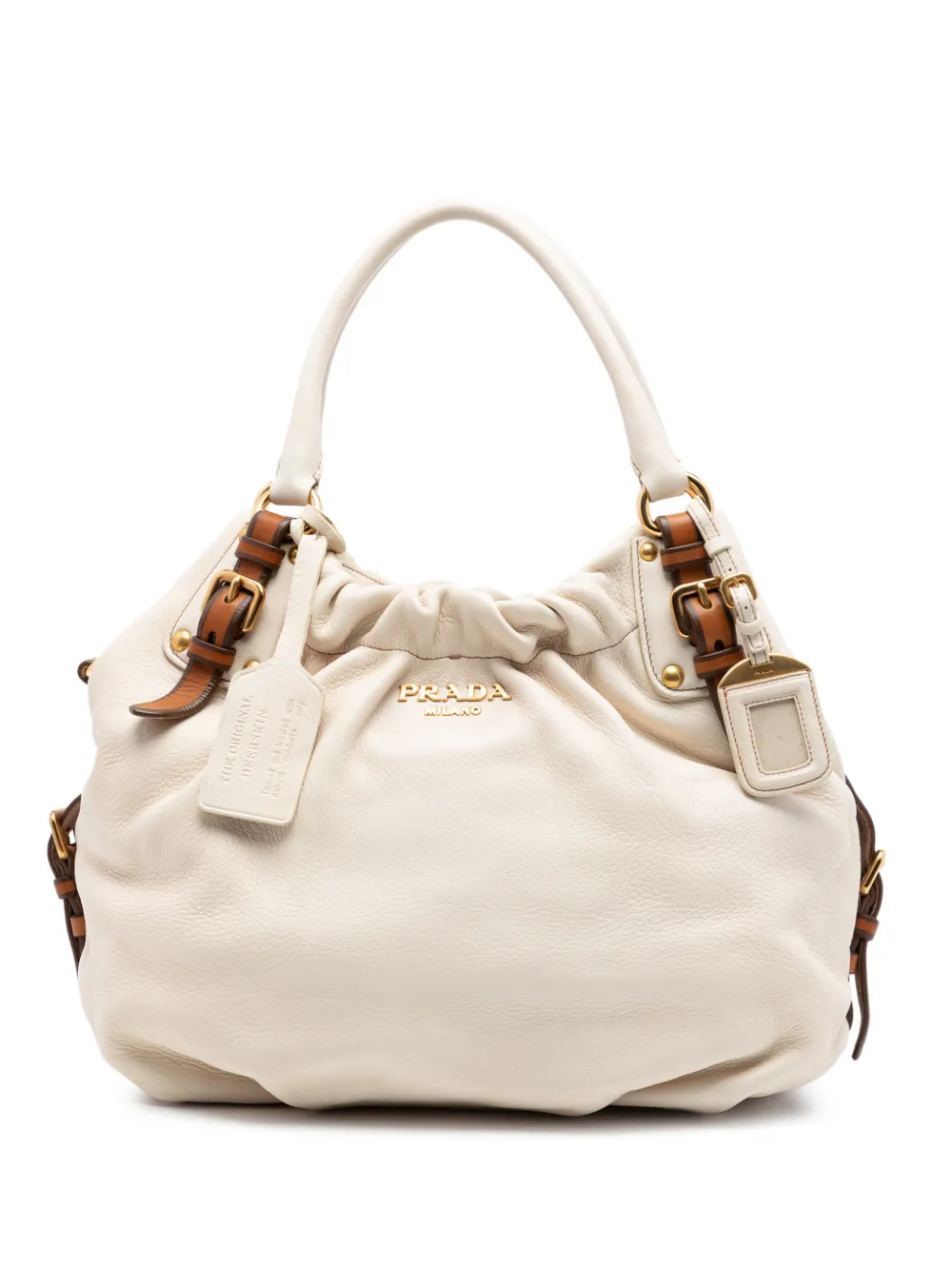 Prada Pre-Owned Borsa a spalla Cervo Deerskin Antik 2000-2013 - Bianco