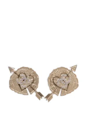 CHANEL Pre-Owned ココマーク バタフライ ピアス | ゴールドトーン