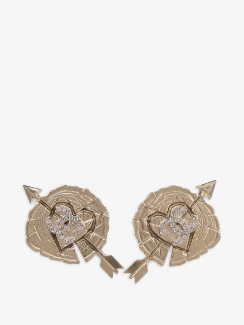 CHANEL Pre-Owned aretes con motivo de flecha y logo CC