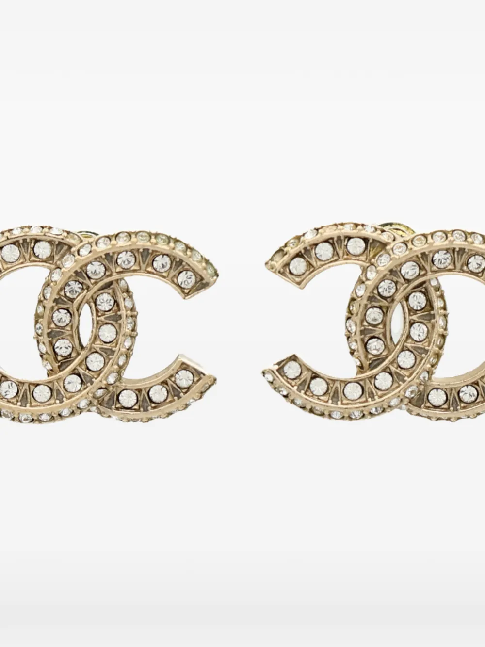 CHANEL Pre-Owned CC crystal-embellished earrings - Gold