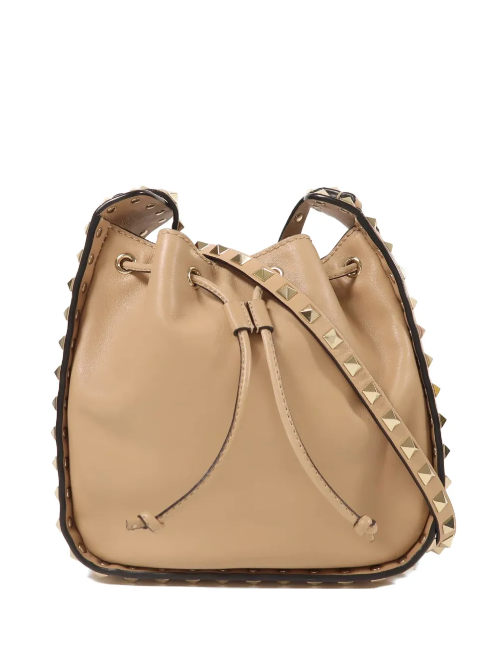 Valentino Garavani Pre-Owned Rockstud cross body bag - Toni neutri