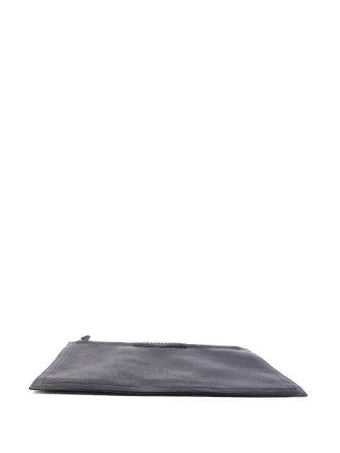 Givenchy Pre-Owned logo-plaque leather clutch bag