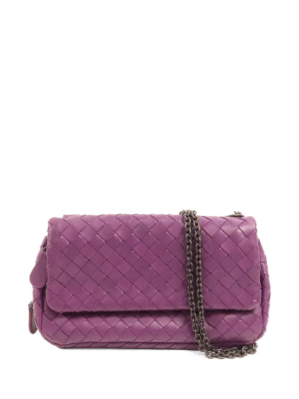 Bottega Veneta Pre-Owned Intrecciato chain shoulder bag - Viola