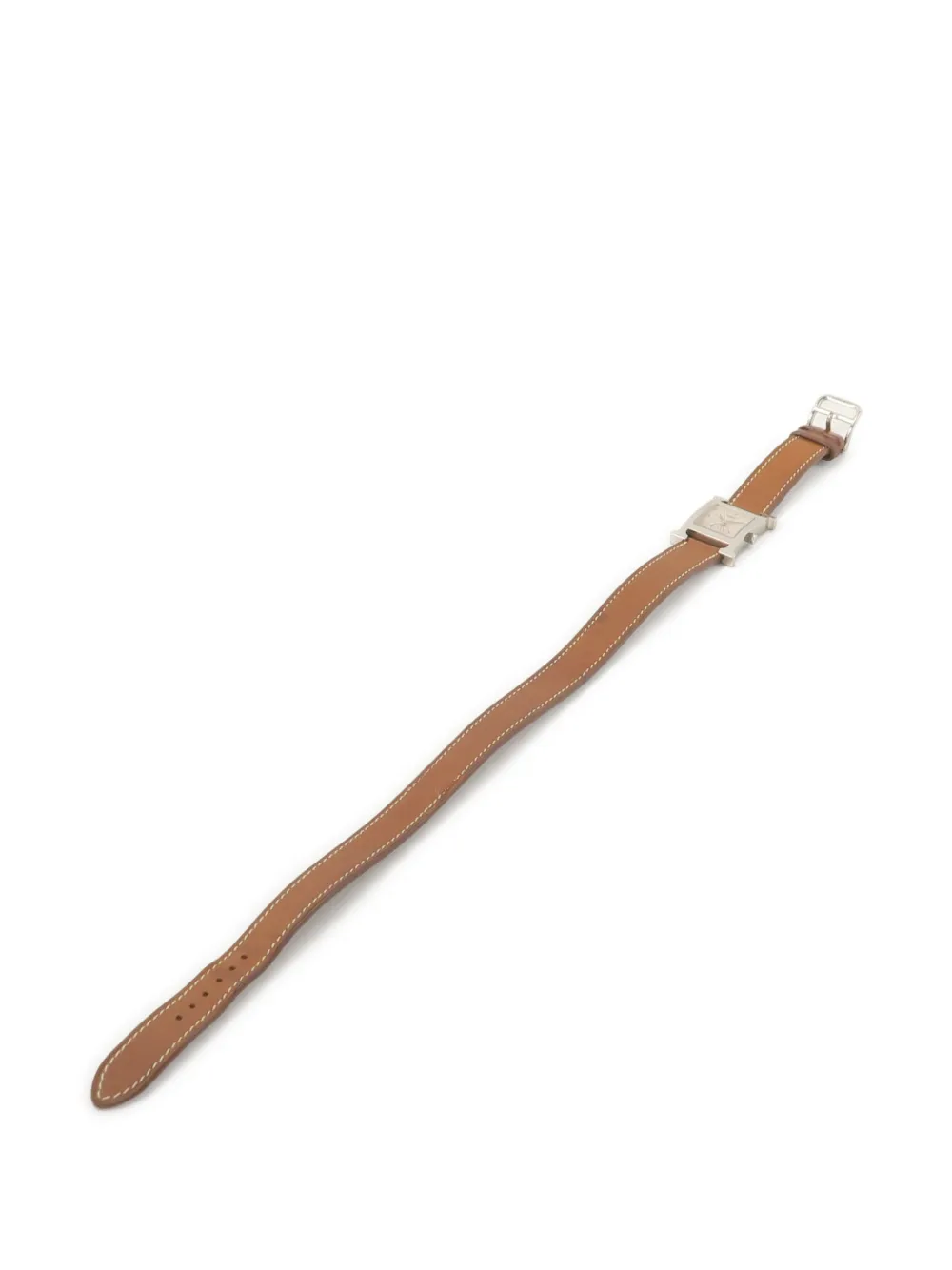 Hermès Pre-owned H Leather-strap 21mm Watch in Neutrals, view 4