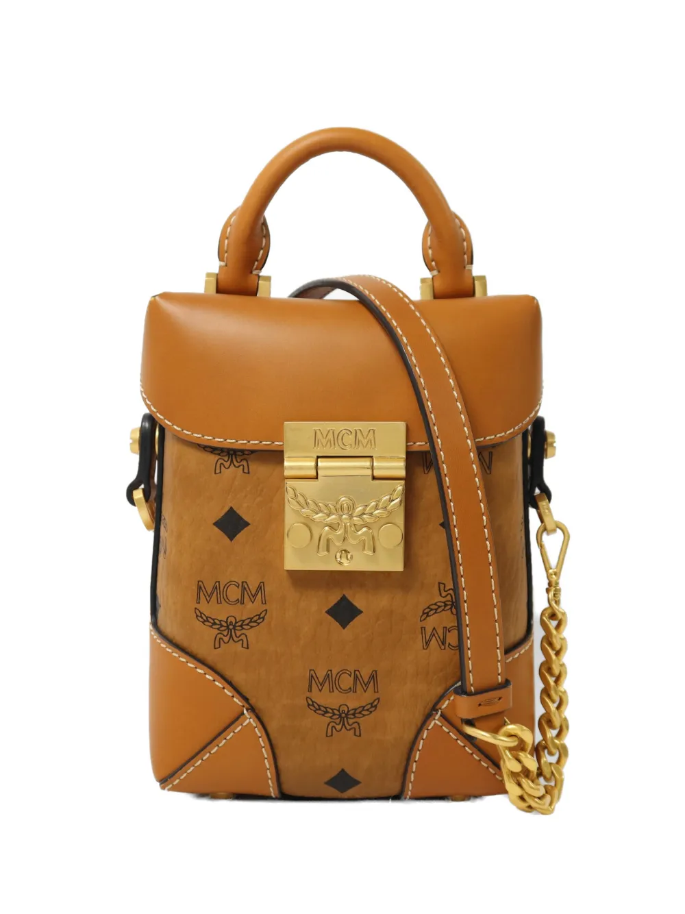 MCM Pre-Owned Soft Berlin Visetos shoulder bag - Marrone
